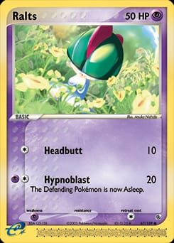 2003 Ruby & Sapphire Ralts #67 card