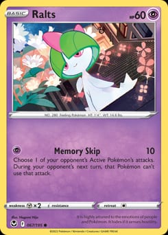 Silver Tempest Ralts #67 card