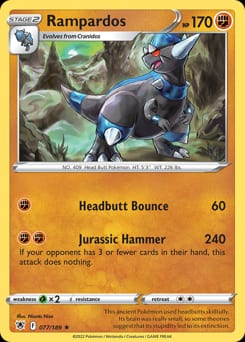 Astral Radiance Rampardos #77 card