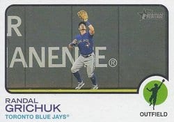 2022 Topps Heritage Base Set Randal Grichuk #228 card