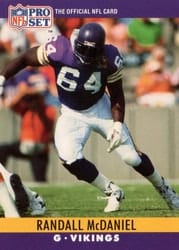 1990 Pro Set Base Set Randall McDaniel #191 card