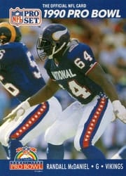 1990 Pro Set Base Set Randall McDaniel #403 card