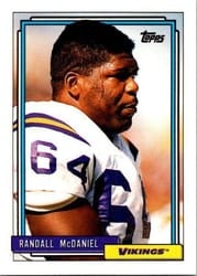 1992 Topps Base Set Randall McDaniel #338 card