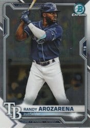 2021 Bowman Chrome Base Set Randy Arozarena #66 card