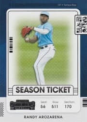 2021 Panini Contenders Base Set Randy Arozarena #32 card