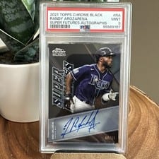 2021 Topps Chrome Black Super Futures Autographs Randy Arozarena #SFA-RA card