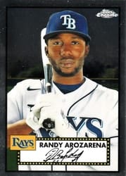 2021 Topps Chrome Platinum Anniversary Base Set Randy Arozarena #323 card