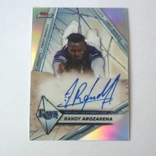 2022 Finest Moments Autographs Randy Arozarena #FMA-RA card