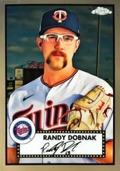 2021 Topps Chrome Platinum Anniversary Base Set Randy Dobnak #393 card