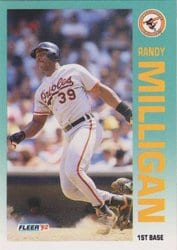 1992 Fleer Base Set Randy Milligan #19 card