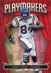 2019 Donruss Elite Playmakers Randy Moss #PM-18 card