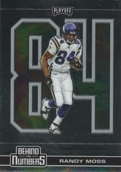 2020 Panini Playoff Behind the Numbers Randy Moss #BTN-12 card