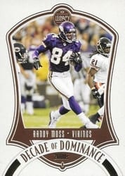 2021 Panini Legacy Decade of Dominance Randy Moss #DD-16 card