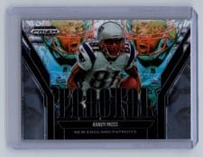 2025 Panini Prizm Black Fractal Randy Moss #9 card