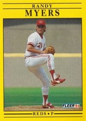 1991 Fleer Base Set Randy Myers #73 card