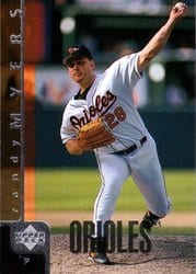 1998 Upper Deck Base Set Randy Myers #37 card