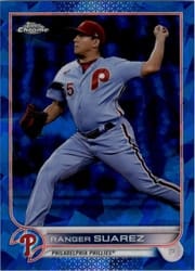 2022 Topps Chrome Sapphire Edition Base Set Ranger Suarez #386 card