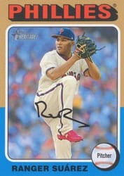 2024 Topps Heritage Base Set Ranger Suárez #622b card