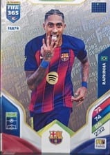 2026 Panini Adrenalyn XL FIFA 365 Raphinha #FAN74 card