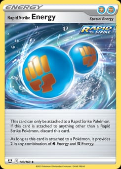 Battle Styles Rapid Strike Energy #140 card