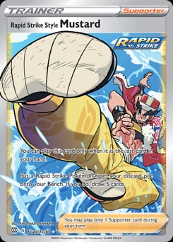 2022 Brilliant Stars Trainer Gallery Rapid Strike Style Mustard #TG27 card