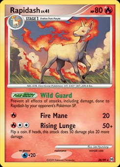 2009 Arceus Rapidash #28 card
