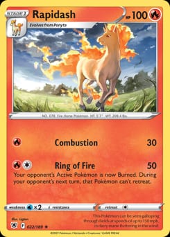 2022 Astral Radiance Rapidash #22 card