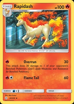 2019 Cosmic Eclipse Rapidash #24 card