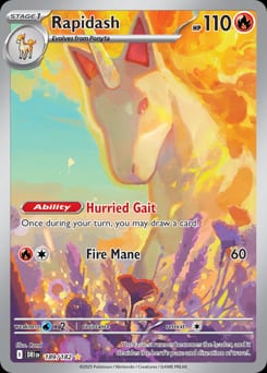 2025 Destined Rivals Rapidash #189 card