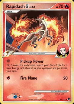 Rising Rivals Rapidash E4 #47 card