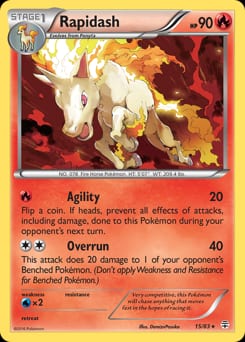2016 Generations Rapidash #15 card