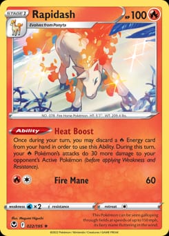 2022 Silver Tempest Rapidash #22 card