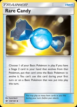 2017 Sun & Moon Rare Candy #129 card