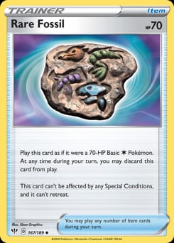 Darkness Ablaze Rare Fossil #167 card