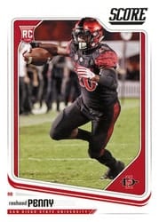 2018 Score Base Set Rashaad Penny #374 card