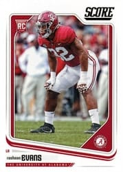 2018 Score Base Set Rashaan Evans #345 card