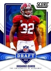 2018 Score NFL Draft Rashaan Evans #24 card
