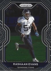 2020 Panini Prizm Base Set Rashaan Evans #107 card