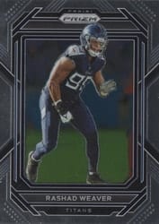 2022 Panini Prizm Base Set Rashad Weaver #286 card
