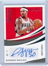 2020-21 Panini Immaculate Collection Heralded Signatures Rasheed Wallace #HS-RWL card