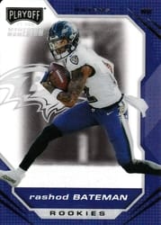 2021 Panini Chronicles Playoff Momentum Rookies Rashod Bateman #PMR-13 card