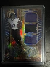 2021 Panini Gold Standard Rookie Jersey Autographs Triple Rashod Bateman #285 card