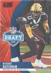 2021 Score NFL Draft Rashod Bateman #D9 card