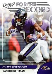 2023 Panini Prestige For the Record Rashod Bateman #16 card