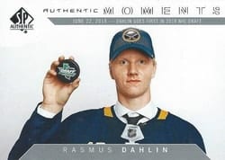 2018-19 SP Authentic Base Set Rasmus Dahlin - 6/22/18 No. 1 Pick #109 card