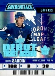 2019-20 Upper Deck Credentials Base Set Rasmus Sandin #127 card