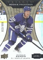 2019-20 Upper Deck Trilogy Base Set Rasmus Sandin #64 card