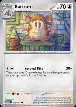 151 Raticate #20 card