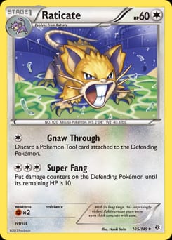 Boundaries Crossed Raticate #105 card
