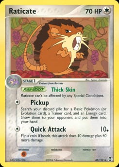 2004 FireRed & LeafGreen Raticate #48 card